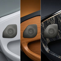 4 Pieces Perforated Door Speaker Grille Trim Shiny Speaker Cover Trim Long-Lasting Replacement for Car Owners