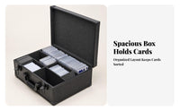 Foam-Lined Graded Card Slab Case Divided Compartments Card Slab Case Aluminum-Alloy Hard-Shell
