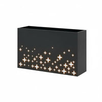 Outdoor Planter Box, Iron Art Flower Bed, Solar Light, Modular Design for Commercial Streets, Milk Tea Shops, Real Estate Offices