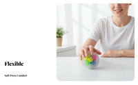 TPR Pressure Relief Sphere Textured Stimulation Rainbow Fruit Sphere Colorful Press Toy Long-Lasting Bouncy for Adults
