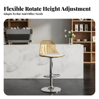 Thick Padded Cushion Adjustable Swivel Bar Stool Modern Design Adjustable Swivel Stool Built-in Footrest Counter Chair Stable Round Base for Nail Technicians, Business Owners, Cafe, Kitchen Island, Dining Room, Reception Desk