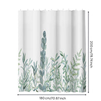 Waterproof Floral Shower Curtain Quick-Drying Floral Print Bath Curtain No Liner Needed Weighted Hem