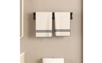 Wall-Mounted Towel Rack Ventilated Wall-Attached Towel Rack Black