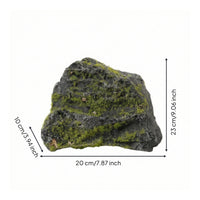Faux Lichen Rock Realistic Artificial Lichen Rock Fake Mossy Stone Lifelike Decorative for Decorators, Micro Landscape