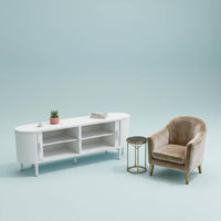 Dollhouse TV Cabinet Minimalist 1:12 Proportionate Media Console Realistic Detail Dollhouse Storage Cabinet for Collectors