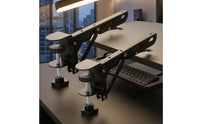 2 Pieces Under Desk Keyboard Tray Support Bracket Adjustable Desk Bracket with Clamp Heavy-Duty Tray for Telecommuters