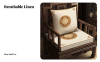 Thickened Design Chinese Design Chair Cushion High-Density Foam Thick Sponge Seat Pad Skin-Friendly Textile for Office Workers, Tea Room