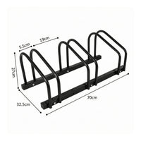 Steel Cycle Parking Rack Powder-Coated Bike Rack with Wheel Slots Heavy-Duty Cycle Stand Stable for Cyclists, Commuters, Outdoor
