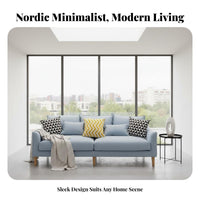 Nordic Design Upholstered Settee Removable Cover Sofa Space-Saving Couch Minimalist aesthetic for Apartment Dwellers, partners, Homeowners, Living Room, Small Spaces, Guesthouse, Bedroom