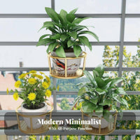 Semi-Circle on wall Planter Hanging Design plant Pot Minimalist & Design for Balcony