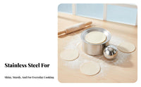 Dumpling Wrapper Effortless Press Maker Manual Wonton Pastry Skin Press Stainless Steel for Parents, Cooking Enthusiasts, Family Gatherings