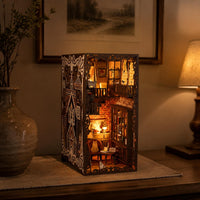 DIY Bookend Scene Model Kit Creative Bookend Scene Wooden Pieces 3D Puzzle House