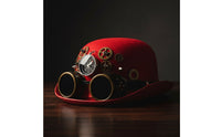 Steampunk Top Hat Old-World Fedora Cap with Goggles Gothic for Cosplayers, Adults