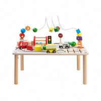 Tabletop Wooden Activity Table Fine Motor Educational Busy Board Table Sensory Wooden Activity Center Learning for Preschoolers