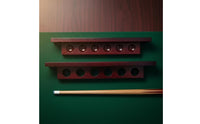 Wooden 6-Hole Cue Rack Easy Reach Wall Mounted Cue Rack for Billiards Players