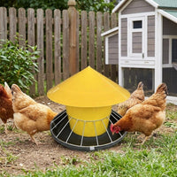 Automatic Chicken Feeder, 60cm Poultry Trough Feeder with 25 Ports, for Hens Chicks Ducks Quail