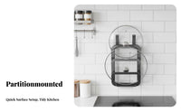 Wall-Mounted Utensil Rod Drill-Less Setup Installation Modular Utensil Rail System Space-Saving Kitchen Organizer for Home Cooks, Homeowners, Washroom