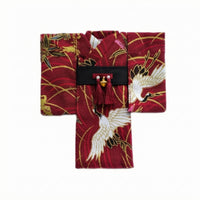 1/12 Scale  Wide Sleeve Doll Kimono-Style Robe Dress Waist Tie Doll Kimono-Style Robe  Japanese-Influenced Toy Clothing