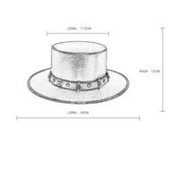 Vintage Look Steampunk Top Hat Long-Lasting Black Leather Top Hat Comfortable to Wear Historical Design Topper for Cosplayers, Halloween, Party, Stage Performance