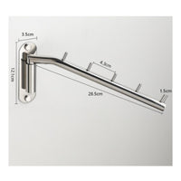Folding Wall-Mounted Clothes Hanger Rack Rustproof Clothes Hanger Rack with Swing Arm Hardware Rust Resistant for Laundry Room