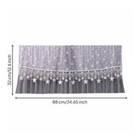 Split Cooling Unit Curtain Cover Easy to Install Cooling Unit Dust Cover Decorative Lace Trim for Living Room
