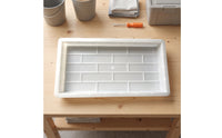 Wall Cap Mold Heavy Duty Plastic Mold with Brick Pattern Concrete Form Rigid Long-Lasting for DIYers, Retaining Walls