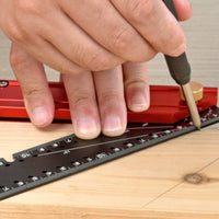 Rotatable Multi-Angle Marking Ruler Detent Positioning Foldable Angle Ruler Double-Sided Graduations Layout Tool Metric for Woodworking