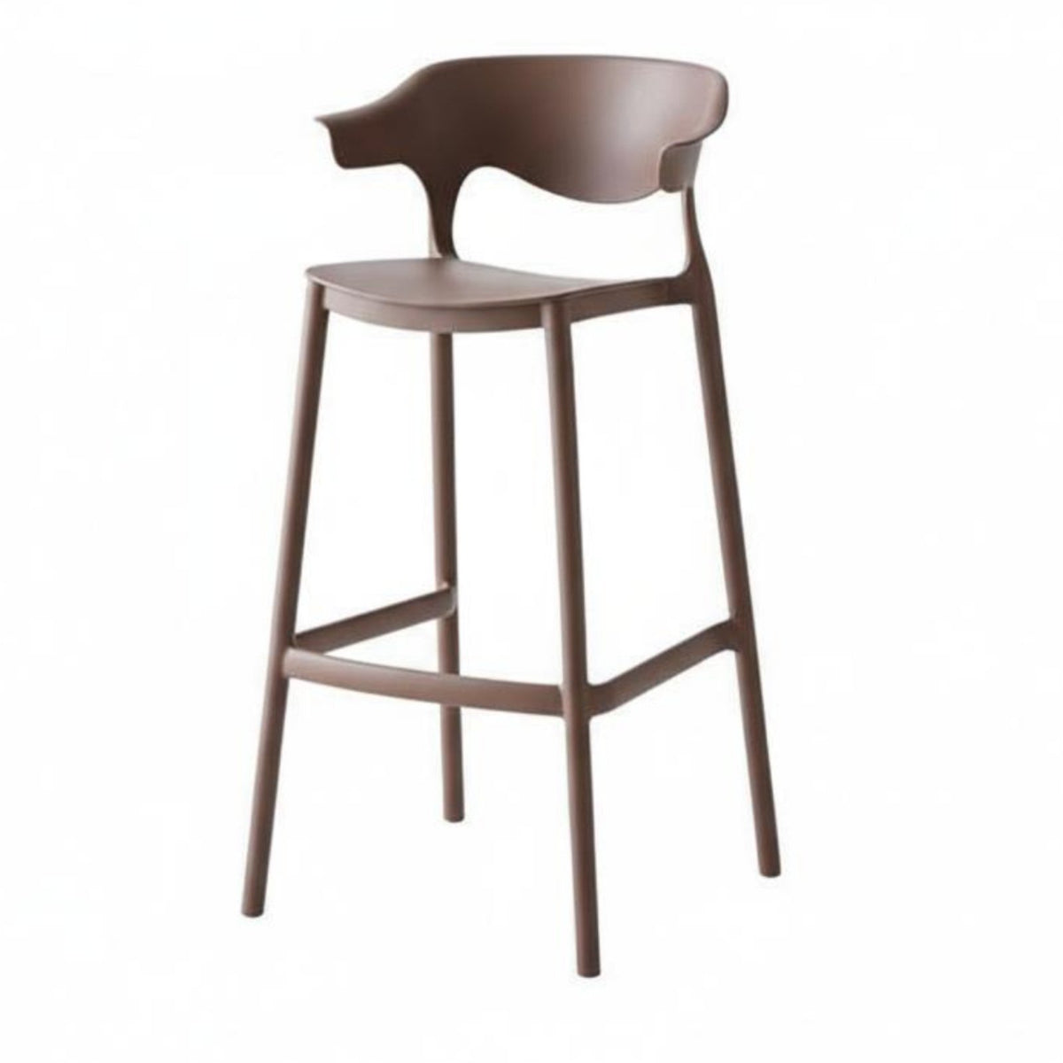 Nordic design Backrest Bar Stool Stackable Counter Chair Minimalist Design Household Seating With Footrest for Cafe Owners, Homeowners, Adults, Kitchen, Dining Room