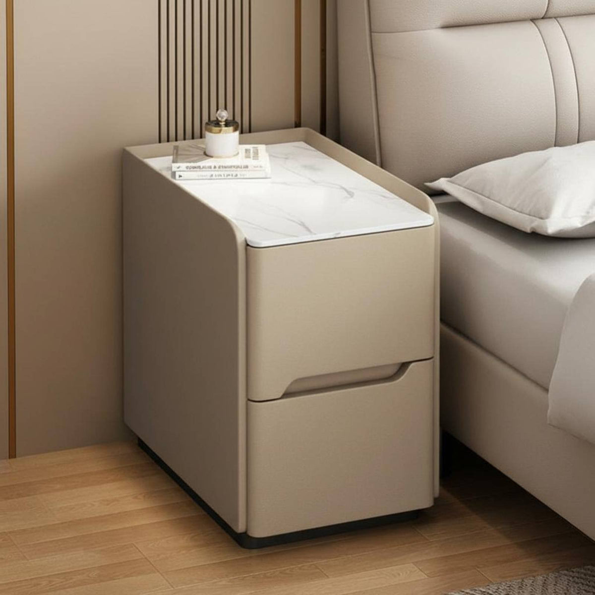 Installationwithout Cost Narrow Storage Cabinet Space-Saving Design Narrow 2-Drawer Cabinet Slim Profile Nightstand Easy to Clean for Apartment Dwellers, Homeowners, Pet Owners, Small Areas, Dorm Room, Hallway