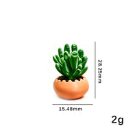 Dollhouse Succulent Tiny Miniature Succulent with Planter Miniature Potted Plants Artificial Ornament Faux for Crafters