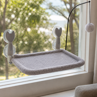 Window-Mounted Cat Hammock Bed with Suction Cups and Toy