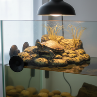 Turtle Basking Platform with Suction Cups or Submersible Hideout for Aquatic Reptile Tanks