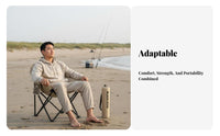 Compact Foldable Moon Chair Lightweight Collapsible Frame Chair Quick Setup Portable Seat Sturdy for Beachand Moveers, Travelers, Camping, Fishing, Picnic, Travel