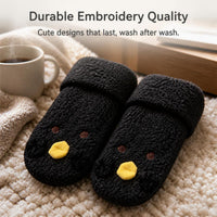 Women's Sherpa Lined Mid-Calf Socks for Winter Warmth and Home Wear