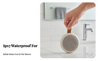 Waterproof Round Wireless Soundbox Heavy Bass Portable Audio Player TF Card Slot Consumer Electronics 360° Surround Sound for Outdoor Enthusiasts, Travelers, Students, Bathroom, Travel, Hiking