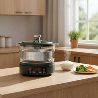 Low Sugar Rice Cooker Glass Inner Pot Rice Water Separating Cooker 12-Hour   Timer Kitchen Appliance for Health-Conscious Individuals, Home