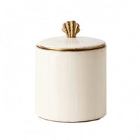 Lidded Jar Ornamental Container Glossy for Coffee Table