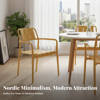 Nordic design Stackable Pfinalic Shell Chair Modern Design Armless Shell Chair Minimalist aesthetic Cafe Seat Lightweight for Small Apartment Dwellers, Business Owners, Dining Room, Kitchen, Reception Area, Office