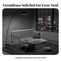 Space-Saving Design Single Pull-extendable Sleeper flexible transformable Armchair Bed expandableable Frame Multifunctional Seating Adjustable Backrest for College Students, Apartment Dwellers, Office Workers, Small areas, Dorm Room, Bedroom