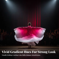 Flocape Effect Gradient Cape Shawl Large-Scale Visual Wearable Performance Capes Lightweight Dance Cape Comfortable for Students, Performers, Opening Ceremonies, School Events, Stage Performances, Sports Fields