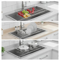 Extendable over-the-Sink Strainer Basket Multi-Purpose over-the-Sink Colander Sturdy Expandable Colander Long-Lasting for Rv