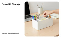 Desktop Storage Organizer with Handle Removable Dividers Portable Makeup