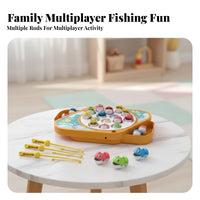 Develops Hand-Eye Coordination Electric Rotating Fishing Game Improves Fine Mechanical Skills Musical Fishing Toy Set Parent-Child Bonding Aquatic Creatures Catching Game Music on/disable Switch for Children, Preschoolers, Toddlers, Party
