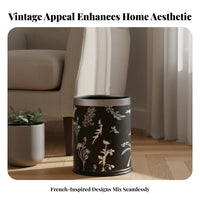 Leather Trash Can Elegant Design Vintage Design Wastebasket Elegant Appearance Decorative Open Top Trash Can for Students, Adults, Bedroom, Lavatory