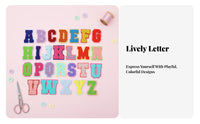 26 Pieces Soft Texture Chenille Letter Applique Es DIY Decoration Chenille Letter Applique Washable for DIY Enthusiast S, Students