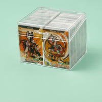 6 Grid Transparent Card Storage Box with Flip Lid, Desktop Card Holders Organizer Case for Small Items