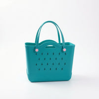 Waterproof Hollow Cutout Tote Washable EVA Tote Bag Long-Lasting Beach Bag with Holes Sandproof for Shopping