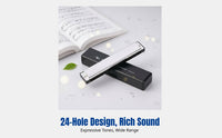 Tremolo Harmonica, 24 Holes, Multi-Key, Resin Comb, Performance, Beginner