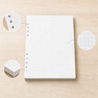 Thickened Loose-Leaf Notebook Refills B5 26-Hole Grid A5 Detachable A4 20-Hole Lined Paper