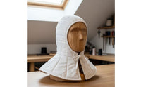 Breathable Linen Textile Arming Coif Multi-Layer Protection Padded Arming Cap Historically Accurate Design Medieval Helmet Liner Handmade for LARP Participants, Cosplayers, Historical Faire, Stage Performance